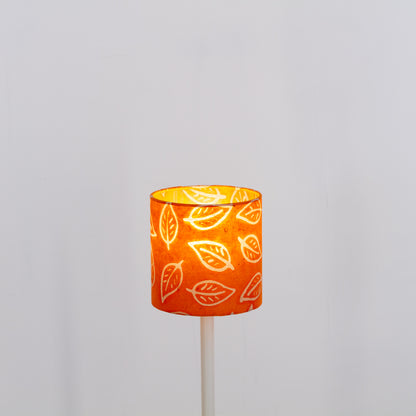 Drum Lamp Shade - B123 ~ Batik Leaf Orange, 15cm(diameter)