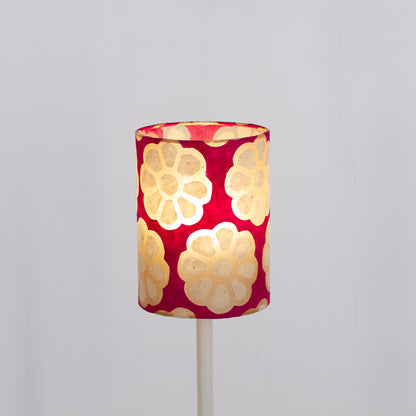 Drum Lamp Shade - P22 ~ Batik Big Flower on Hot Pink, 15cm(diameter)