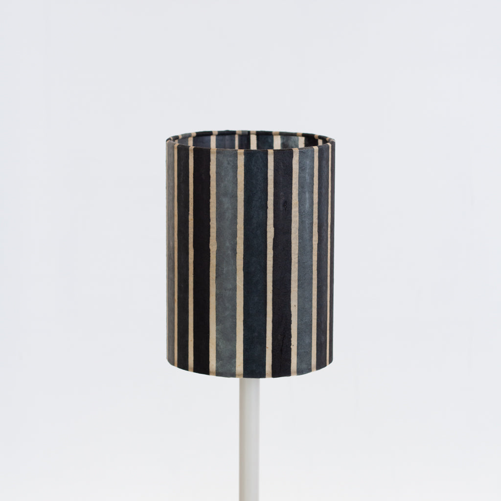 Drum Lamp Shade - P08 ~ Batik Stripes Grey, 15cm(diameter)