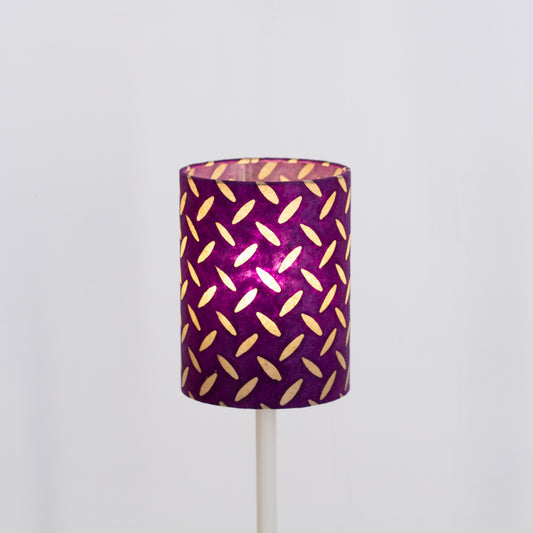 Drum Lamp Shade - P13 ~ Batik Tread Plate Purple, 15cm(diameter)