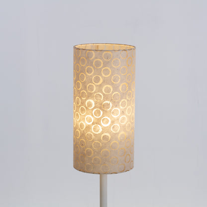 Drum Lamp Shade - P74 ~ Batik Natural Circles, 15cm(diameter)