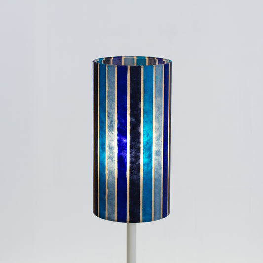 Drum Lamp Shade - P05 - Batik Stripes Blue, 15cm(diameter)