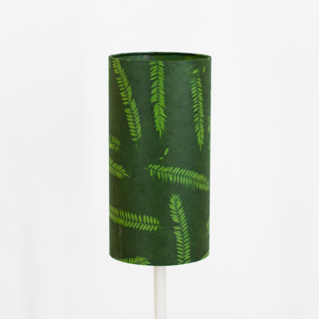 Drum Lamp Shade - P27 ~ Resistance Dyed Green Fern, 15cm(diameter)