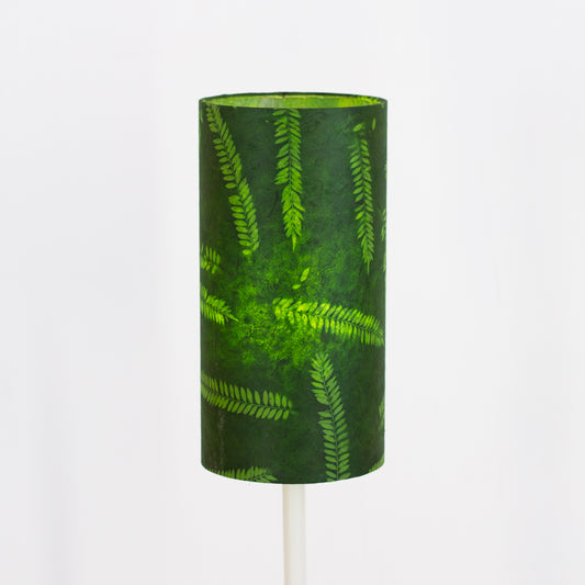 Drum Lamp Shade - P27 ~ Resistance Dyed Green Fern, 15cm(diameter)