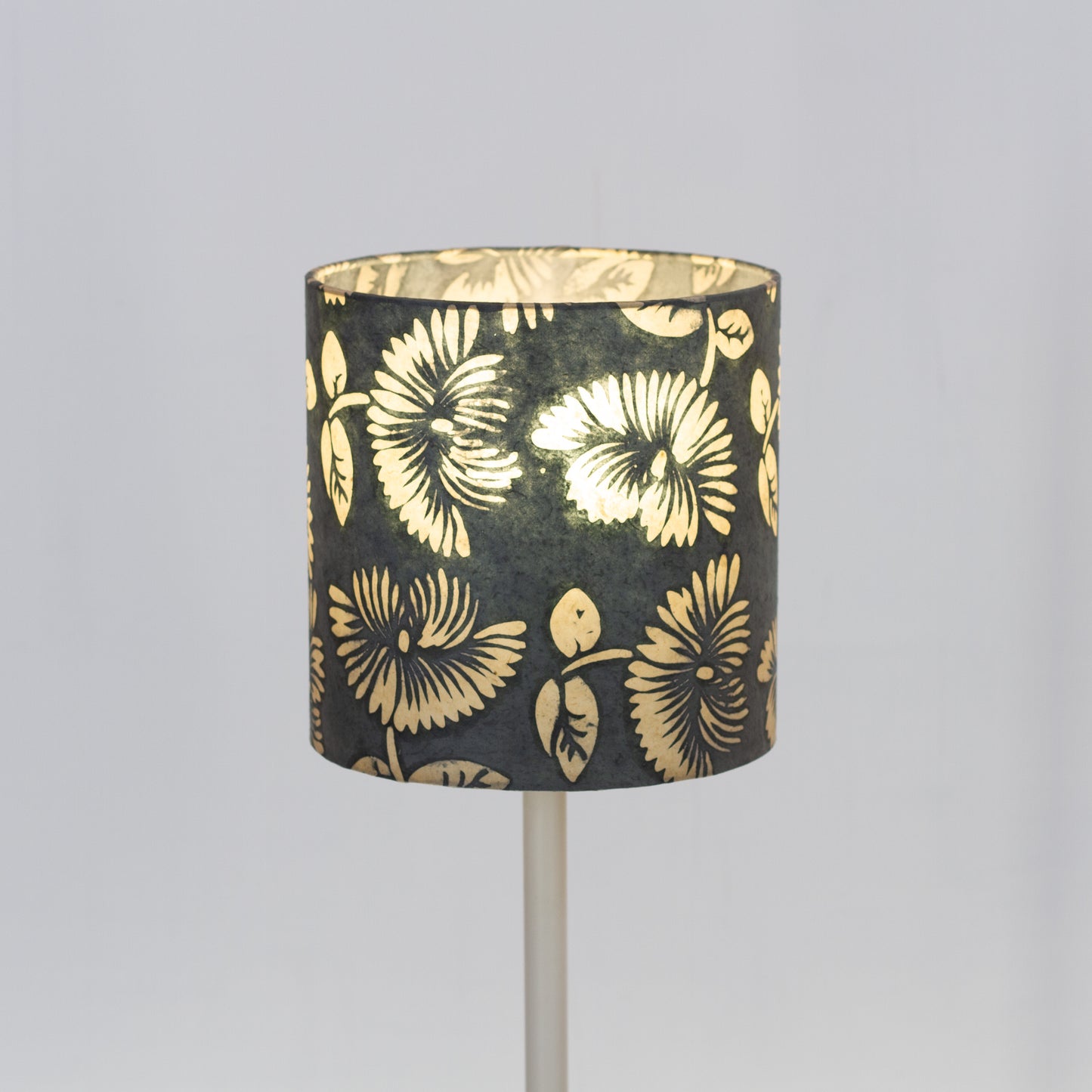 Drum Lamp Shades 20cm(d) x 20cm(h) ~ B119 Batik Peony Grey