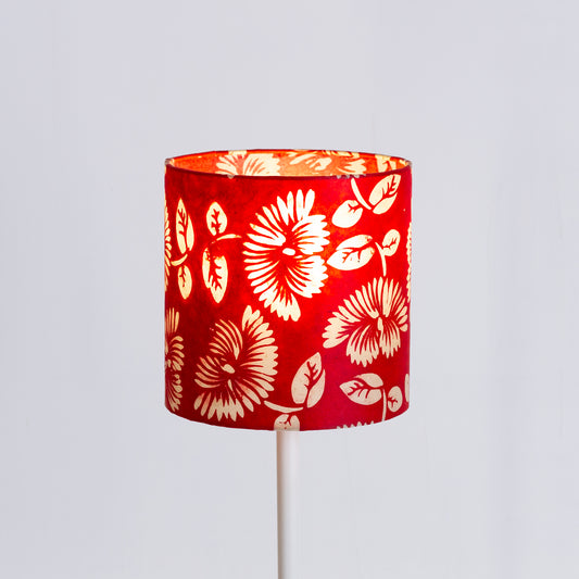 Drum Lamp Shades 20cm(d) x 20cm(h)  B118 ~ Batik Peony Red