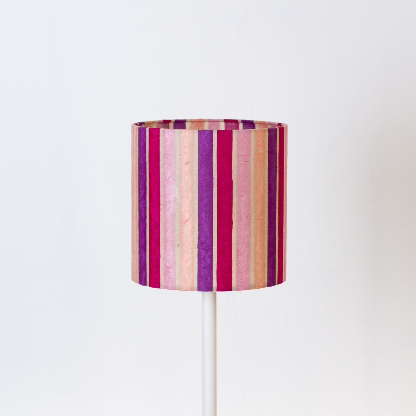 Drum Lamp Shade - P04 - Batik Stripes Pink, 20cm(d) x 20cm(h)