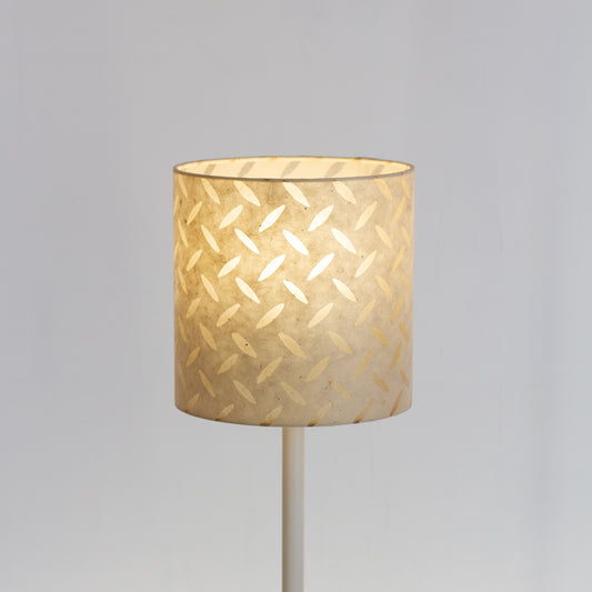 Drum Lamp Shade - P10 - Batik Tread Plate Natural, 20cm(d) x 20cm(h)