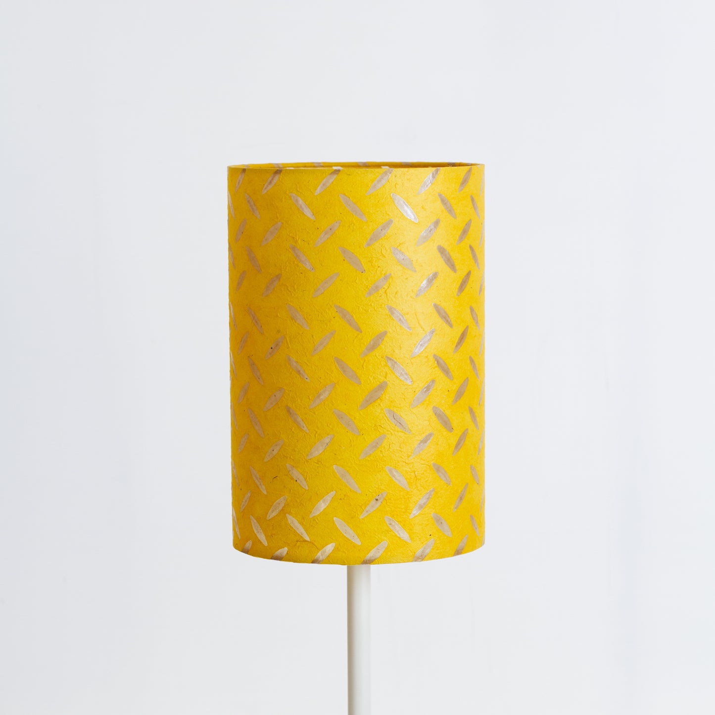 Drum Lamp Shade - P89 ~ Batik Tread Plate Yellow, 20cm(d) x 30cm(h)