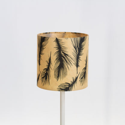 Drum Lamp Shade - B102 - Black Feather, 20cm(d) x 20cm(h)