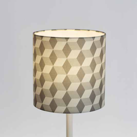 Cubes Geometric Print Drum Lamp Shade 20cm(d) x 20cm(h)