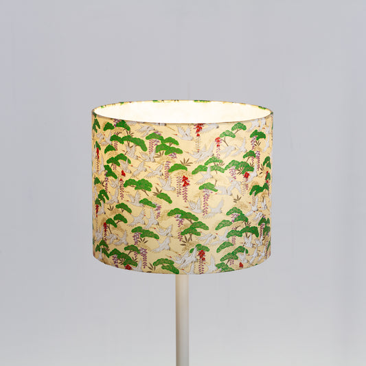 Drum Lamp Shade - W05 - Cranes, 25cm x 20cm