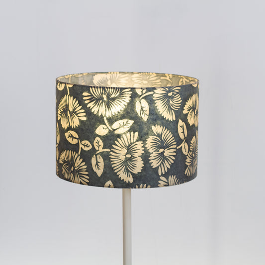 Drum Lamp Shades 30cm(d) x 20cm(h) ~ B119 Batik Peony Grey