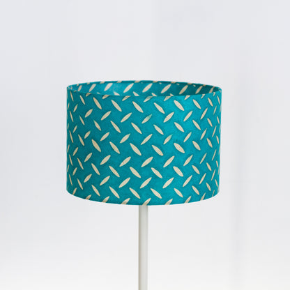 Drum Lamp Shade - P15 - Batik Tread Plate Mint Green, 30cm(d) x 20cm(h)