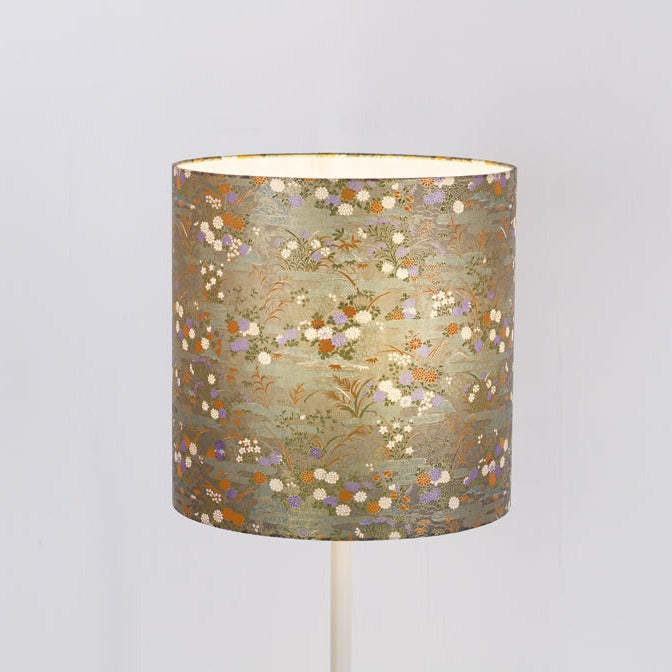 Drum Lamp Shade - W08 ~ Lily Pond, 30cm(d) x 30cm(h)