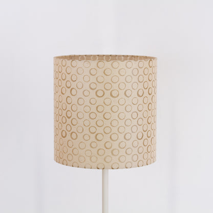 Drum Lamp Shade - P74 - Batik Natural Circles, 30cm(d) x 30cm(h)