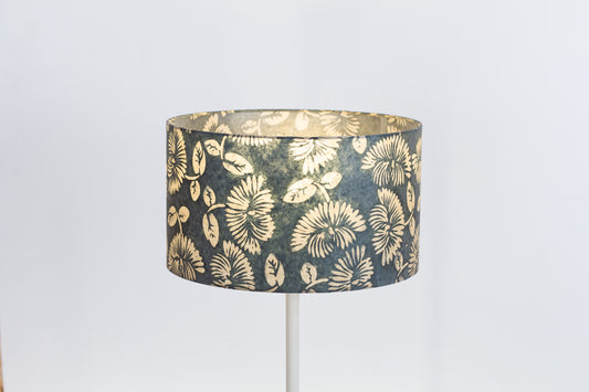 Drum Lamp Shades 35cm(d) x 20cm(h) ~ B119 Batik Peony Grey