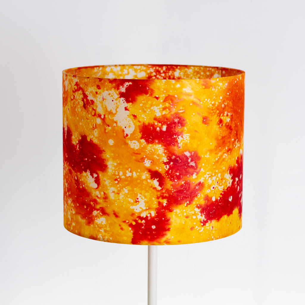 Drum Lamp Shade - B112 ~ Batik Lava, 35cm(d) x 30cm(h)