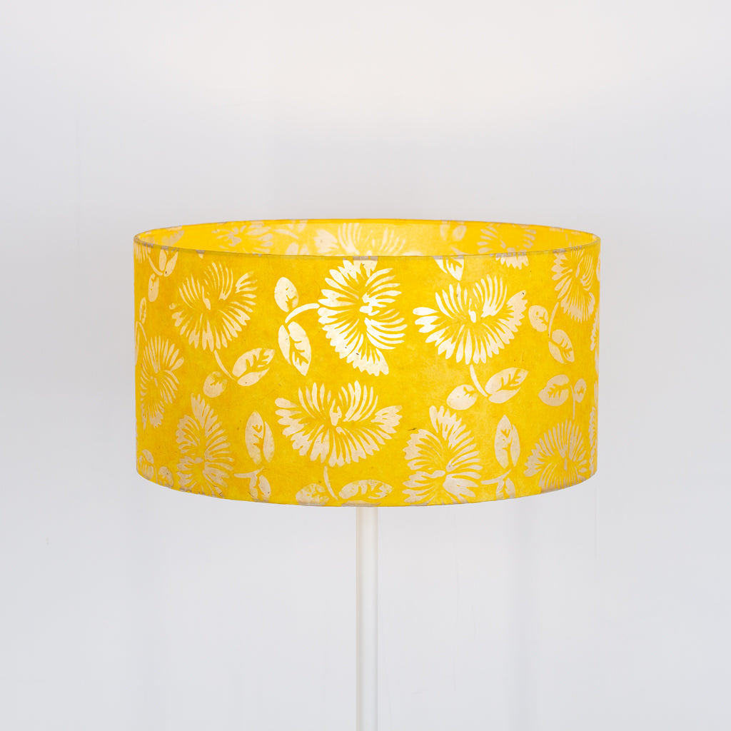 Drum Lamp Shades B120 - Batik Peony Yellow
