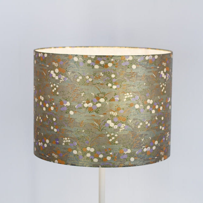 Drum Lamp Shade - W08 ~ Lily Pond, 40cm(d) x 30cm(h)