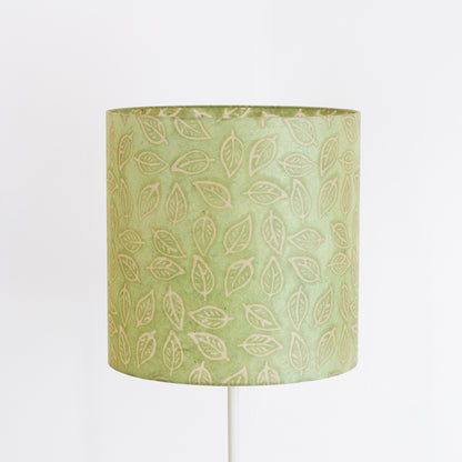 Drum Lamp Shade - P29 - Batik Leaf on Green, 40cm(d) x 40cm(h)