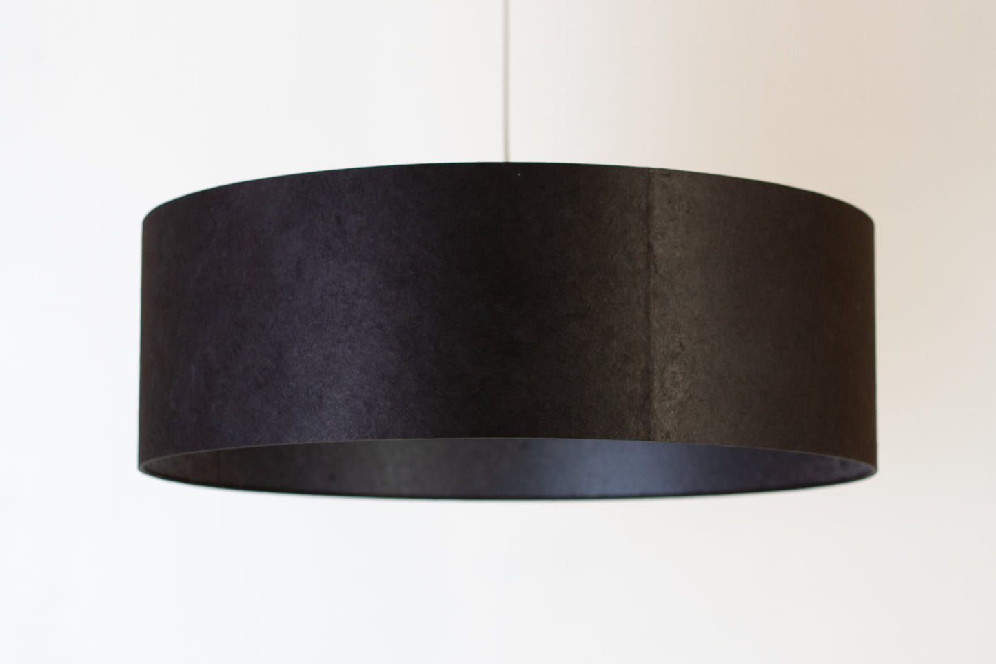 Drum Lamp Shade - P55 - Black Lokta, 60cm(d) x 20cm(h)