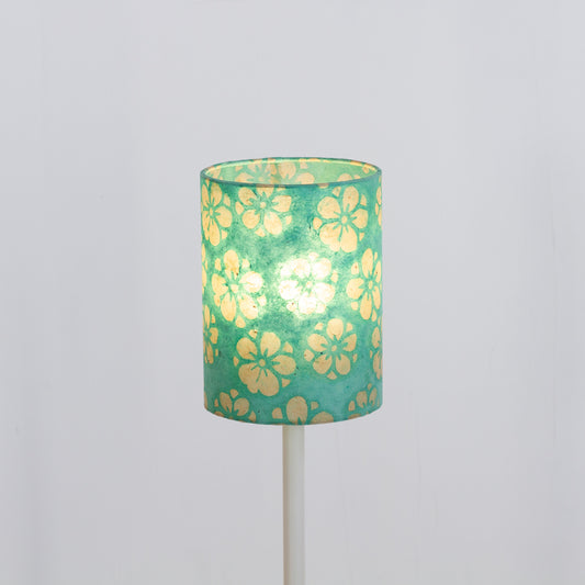 Drum Lamp Shade - P80 ~ Batik Star Flower Sea Foam, 15cm(diameter)