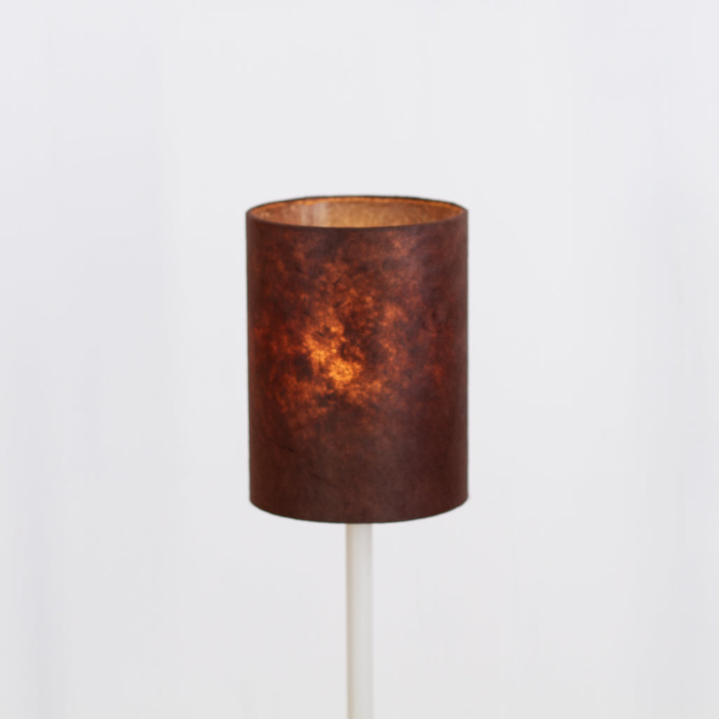 Drum Lamp Shade - P58 ~ Brown Lokta, 15cm(diameter)