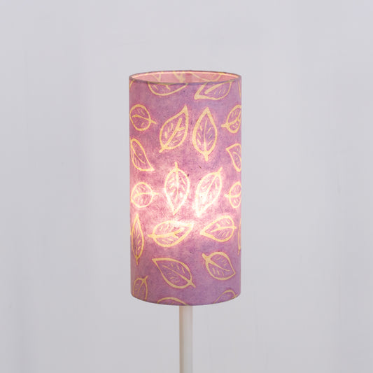 Drum Lamp Shade - P68 ~ Batik Leaf on Purple, 15cm(diameter)