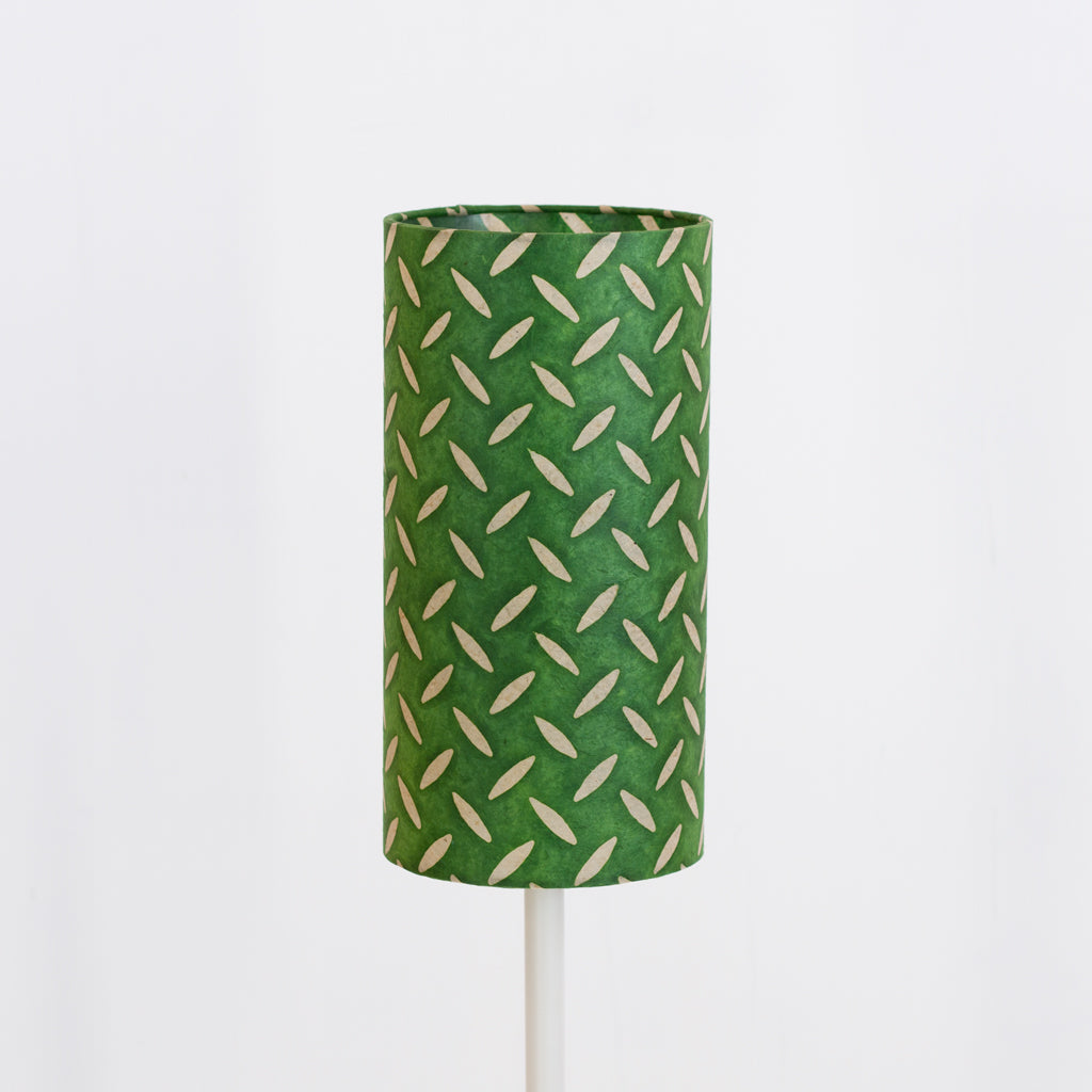 Drum Lamp Shade - P96 ~ Batik Tread Plate Green, 15cm(diameter)