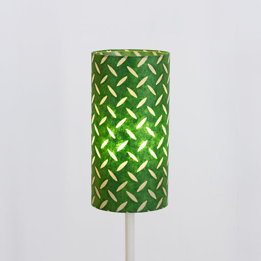 Drum Lamp Shade - P96 ~ Batik Tread Plate Green, 15cm(diameter)