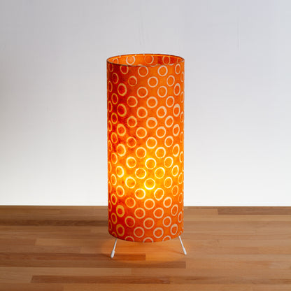 Free Standing Table Lamp Small - P03 ~ Batik Orange Circles