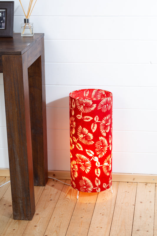 Free Standing Table Lamp Large - B118 Batik Peony Red