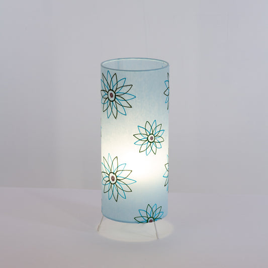Free Standing Table Lamp Small - P45 ~ Embroidered Aqua
