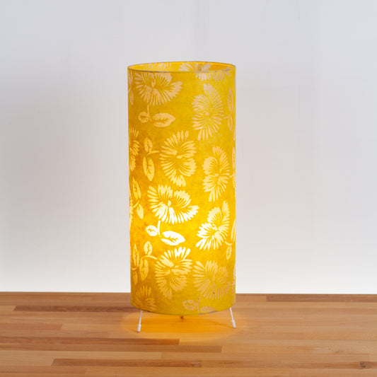 Free Standing Table Lamp Large - B120 Batik Peony Yellow