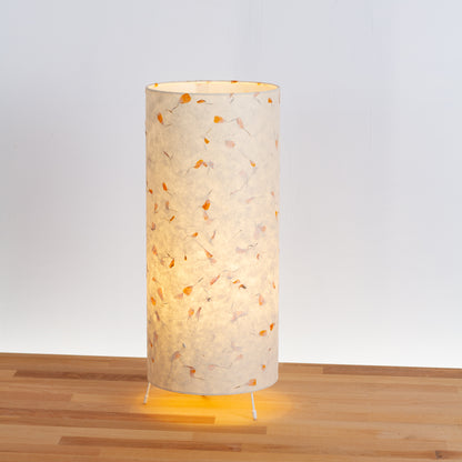 Free Standing Table Lamp Large - P32 ~ Marigold Petals on Natural Lokta