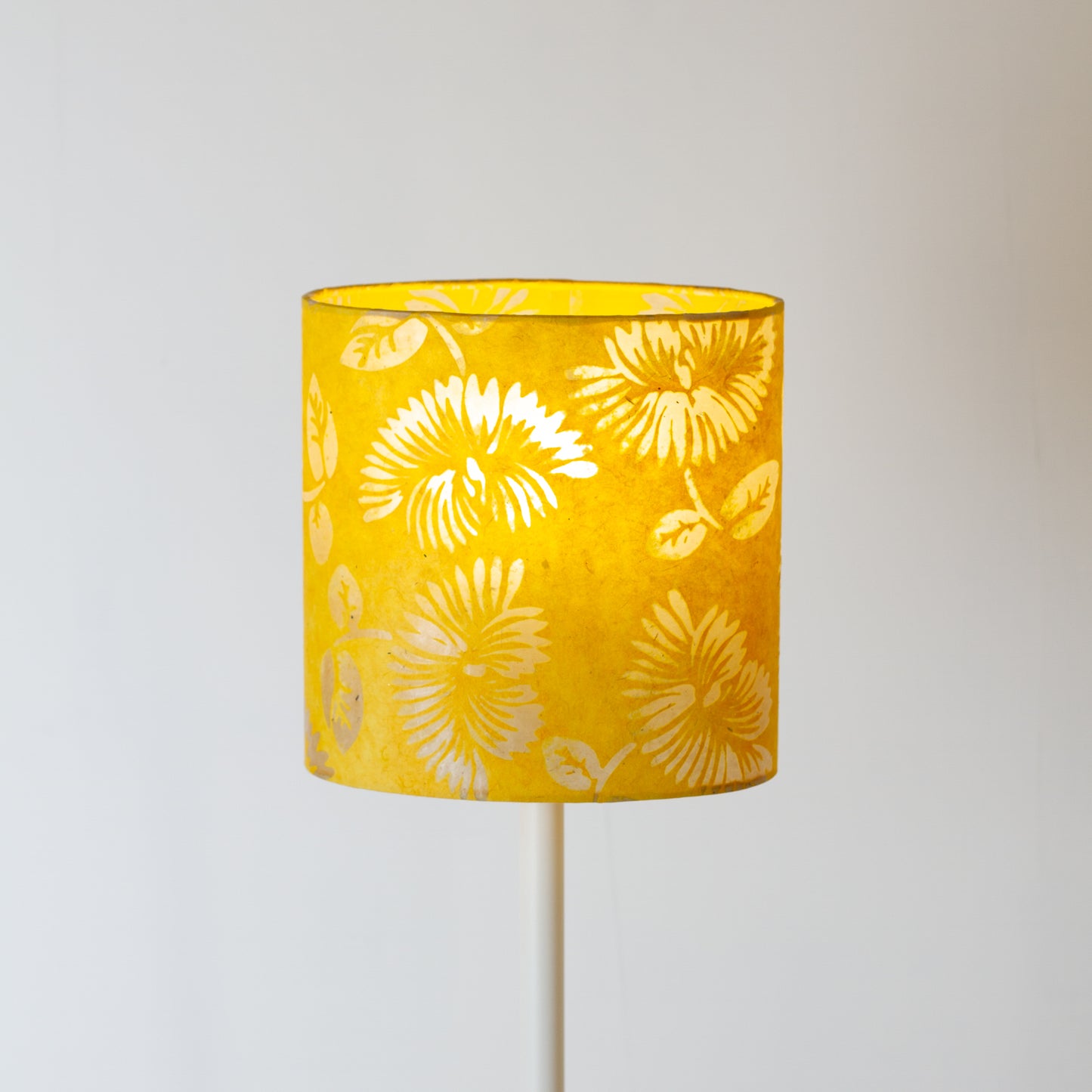 Oval Lamp Shades B120 Batik Peony Yellow