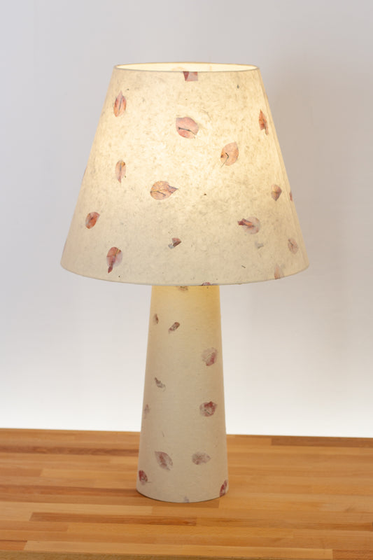 Matching Table Lamp Large with Conical Lamp Shade P33 ~ Rose Petals