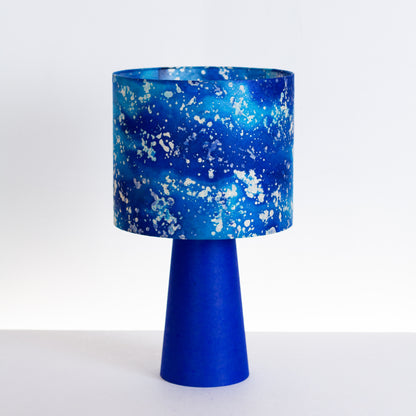 Matching Table Lamp Medium with Drum Lamp Shade ~ Batik Ocean Blues (B113)