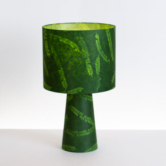 Matching Table Lamp Medium with Drum Lamp Shade ~ Green Fern (P27)