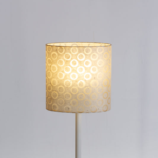 Oval Lamp Shade - P74 - Batik Natural Circles, 20cm(w) x 20cm(h) x 13cm(d)