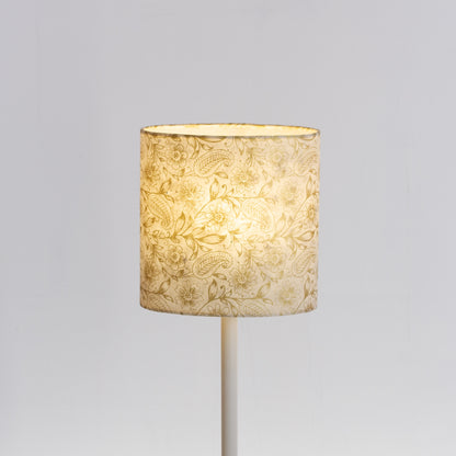 Oval Lamp Shade - P69 - Garden Gold on Natural, 20cm(w) x 20cm(h) x 13cm(d)