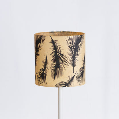 Oval Lamp Shade - B102 - Black Feather, 20cm(w) x 20cm(h) x 13cm(d)