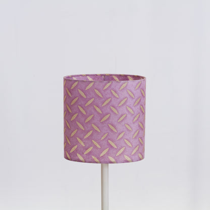 Oval Lamp Shade - B121 ~ Batik Tread Plate Lilac, 20cm(w) x 20cm(h) x 13cm(d)