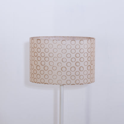 Oval Lamp Shade - P74 - Batik Natural Circles, 30cm(w) x 20cm(h) x 22cm(d)