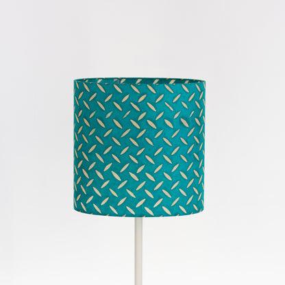 Oval Lamp Shade - P15 - Batik Tread Plate Mint Green, 30cm(w) x 30cm(h) x 22cm(d)