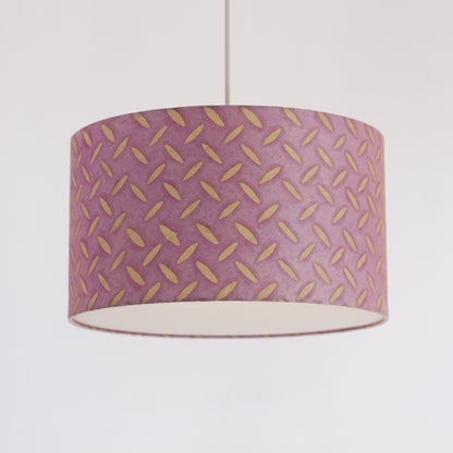 Drum Lamp Shade - B121 ~ Batik Tread Plate Lilac, 35cm(d) x 20cm(h)