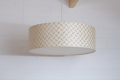 Drum Lamp Shade - P10 - Batik Tread Plate Natural, 60cm(d) x 20cm(h)