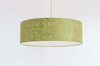 Drum Lamp Shade - P29 - Batik Leaf on Green, 60cm(d) x 20cm(h)