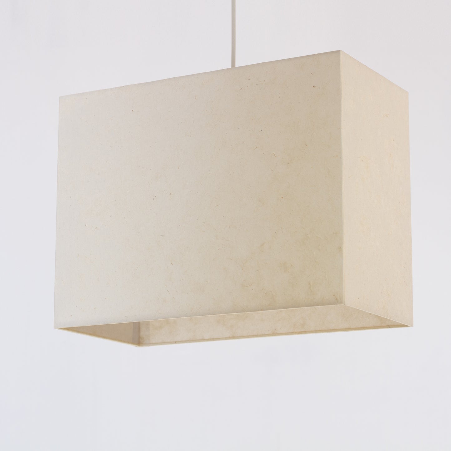 Rectangle Lamp Shade - P54 - Natural Lokta, 40cm(w) x 30cm(h) x 20cm(d)